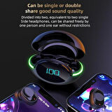 Tws Bluetooth 5.1 Kulaklık Y80 Kablosuz Stereo Ios / Android Için Mikrofonlu Kulaklık Siyah