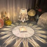 LW-4 Şarjlı Abajur Kristal Elmas Masa Lambası Dokunmatik Romantik Akrilik Led Gece Lambası