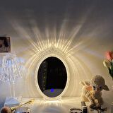 LW-11 Dekoratif Led Ayna Kristal Elmas Masa Aynası Romantik Ayna