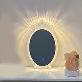 LW-11 Dekoratif Led Ayna Kristal Elmas Masa Aynası Romantik Ayna
