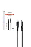 Torima AP210 Siyah 3.0A TYPE-C TO TYPE-C Şarj-Data Kablosu 1metre