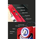 KTS-822S Ledli Kumandalı Bluetooth Hoparlör Usb-Tf-Fm Radyo