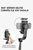 Torima Q08 Siyah Gimbal 360 Derece Uzaktan Kumandalı Taşınabilir Selfie Çubuğu Tripod