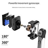 Torima L09 Profesyonel Işıklı Gimbal Öz Çekim Telefon Sabitleyici Video Çekimi Siyah