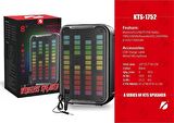 KTS-1752 Mikrofonlu Rgb Ledli Taşınabilir Bluetooth Hoparlör Usb-Tf-Fm Radyo Siyah