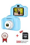 Torima Mavi Renk SD Card Hediyeli 1080p Hd Çocuk Kamera Dijital Fotoğraf Makinesi 2.0 Inç Ekran
