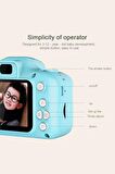Torima Mavi Renk SD Card Hediyeli 1080p Hd Çocuk Kamera Dijital Fotoğraf Makinesi 2.0 Inç Ekran
