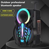 Torima NDR-P12 Mikrofonlu Kumandalı Rgb Ledli Taşınabilir Tekerlekli Bluetooth Hoparlör