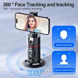 Torima P02 Profesyonel 360 Derece Gimbal Öz Çekim Telefon Sabitleyici Video Çekimi Siyah