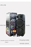 Torima 1708 Taşınabilir Rgb Ledli Bluetooth Hoparlör Usb-Tf Siyah