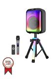 Torima NDR-102B Siyah RGB Ledli Dahili Mikrofon&Kumanda Bluetooth Hoparlör Siyah