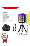 Torima NDR-102B Siyah RGB Ledli Dahili Mikrofon&Kumanda Bluetooth Hoparlör Siyah