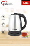 Torima TY-S888-066 Paslanmaz Çelik Kettle 1500W 1.8L Su Isıtıcı