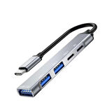 Type-C Girişli Tablet Ve Telefon Uyumlu 1 x USB 3.0 + 2 x USB 2.0 + 2 x Type-C Çevirici HUB