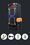 Torima BTS-1989 Rgb Işıklı Karaoke Mikrofonlu Kumandalı Bluetooth Hoparlör