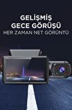 Torima TA-03 Siyah 1296p Araç içi 2 Kameralı Lcd Ekranlı Gece Görüşlü , G-sensör , Yol Kayıt Araç Kamerası