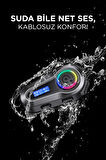 Torima Q10 Helmet Siyah LCD Ekranlı Bluetooth Motosiklet Kulaklığı Intercom