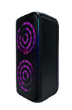 KTS-1912 Çift Mikrofonlu Kumandalı Rgb Ledli 5.0 Bluetooth Hoparlör Karaoke Usb-Tf-Fm Radyo Siyah