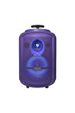 Torima KTS-2111 Mor RGB Ledli Mikrofonlu Tekerlekli Bluetooth Hoparlör Speaker