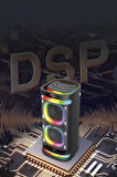 Torima BTS-1990 Siyah RGB Ledli Mikrofonlu Kumandalı Bluetooth Hoparlör Parti Speaker