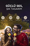 Torima BTS-1990 Siyah RGB Ledli Mikrofonlu Kumandalı Bluetooth Hoparlör Parti Speaker