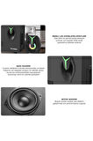 Torima D37 Siyah Bluetooth Hoparlör 2in1 Subwoofer RGB Işıklı Bilgisayar Hoparlörü Speaker