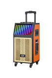 Torima NDR-108R Turuncu Kablosuz Mikrofonlu Uzaktan Kumandalı RGB Işıklı Bluetooth Hoparlör