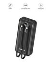 Torima TRM-1025 Siyah 20000mAh 2 Çıkışlı Taşınabilir Hızlı Şarj Dijital Göstergeli Powerbank