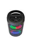 Torima KTS-1296 Siyah Telefon Tutacaklı RGB Ledli Taşınabilir Bluetooth Hoparlör Parti Speaker