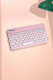 Torima TMK-08 Pembe Kablosuz Bluetooth Klavye Mouse Seti