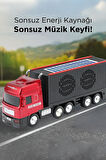 Torima D45 Kırmızı Tır Bluetooth Hoparlör FM-AUX-USB Destekli Güneş Enerjili Speaker