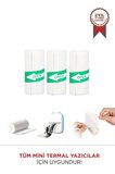 Torima Yapışkanlı Beyaz 1Paket (3Adet) Termal Rulo Kağıt Etiket Sticker Tüm Mini Makinalara Uyumlu