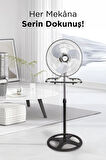 Torima SF-03 Gümüş Ayarlanabilir 18'' İnc Ayaklı 55W 3 Kademe 3 Pervaneli Vantilatör Fan