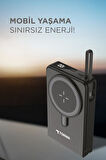 Torima TRM-1019 Siyah 10000 mAh  MagSafe (Kablosuz) Type-C 22,5 W Hızlı Şarj Powerbank