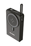 Torima TRM-1019 Siyah 10000 mAh  MagSafe (Kablosuz) Type-C 22,5 W Hızlı Şarj Powerbank