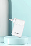 Torima TRM-1027 Beyaz 20000 mAh Type-C Lightning 22,5 W Hızlı Şarj Dijital Göstergeli Powerbank