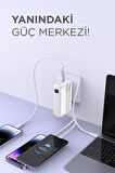 Torima TRM-1027 Beyaz 20000 mAh Type-C Lightning 22,5 W Hızlı Şarj Dijital Göstergeli Powerbank