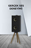 Torima D67 Siyah Kablosuz Hoparlör 24W Çift Sürücü, 3000mAh Batarya, Taşınabilir Ayaklı Speaker