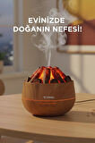 TORIMA H11 Ahşap Odun Ateş Efekli 300ml Sessiz Ultrasonik  Hava Nemlendirici