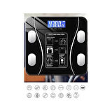 XK-26C Siyah Dijital Baskül Yağ Kas Su Vücut Kitle Indeksi Kilo Ölçer Bluetooth Tartı