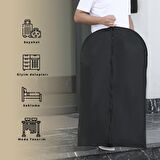 Cuty Home Takım Elbise,Kıyafet Koruma Ve Taşıma Kılıfı Siyah Gamboç 3'lü Set (60*100-140-200)
