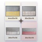 CUTY HOME EV TEKSTİL GRİ VALİZ ORGANİZER-4'LÜ SET