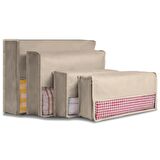 CUTY HOME EV TEKSTİL BEJ VALİZ ORGANİZER-4'LÜ SET