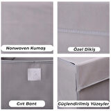 CUTY HOME EV TEKSTİL GRİ ÇOK AMAÇLI KUTU-4'LÜ SET