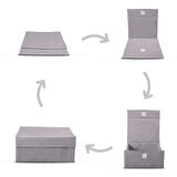 CUTY HOME EV TEKSTİL GRİ ÇOK AMAÇLI KUTU-4'LÜ SET