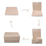 CUTY HOME EV TEKSTİL BEJ ÇOK AMAÇLI KUTU HURÇ-4'LÜ SET