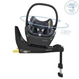Maxi-Cosi Coral 360 Dönebilir Yatabilir İsofix Bazalı 2'si Bir Arada Ana Kucağı ve Oto Koltuğu Essential Graphite