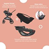 Maxi-Cosi Zelia3-Coral 360 Modüler Ana Kucaklı Çift Yönlü Seyahat Sistem Bebek Arabası Essential Graphite