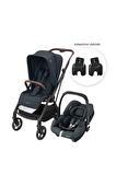 Maxi-Cosi Leona2-Cabriofix I-Size Tek Elle Katlanabilen Ultra Kompakt Çift Yönlü Seyahat Sistem Bebek Arabası Essential Graphite