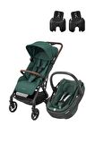 Maxi-Cosi Soho-Coral 360 Modüler Ana Kucaklı Ultra Kompakt  Seyahat Sistem Bebek Arabası Essential Green